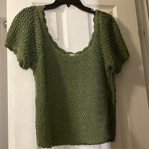Green Knitted Top